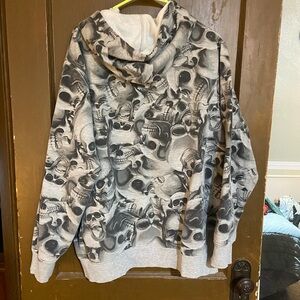 Skull Print Hoodie